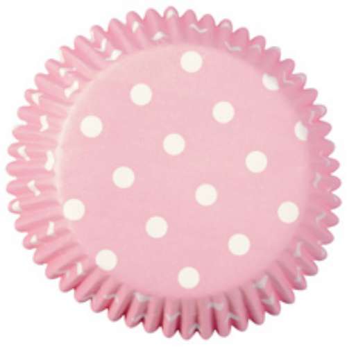 Pink Polka Dots Cupcake Papers - Click Image to Close